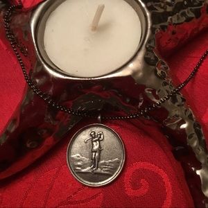 UNISEX Golfers STERLING Medallion Necklace⛳️